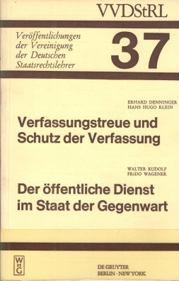 Veröffentlichungen der Vereinigung der Deutschen Staatsrechtslehrer. Band 37