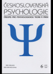 Československá psychologie 2012/6 : časopis pro psychologickou teorii a praxi